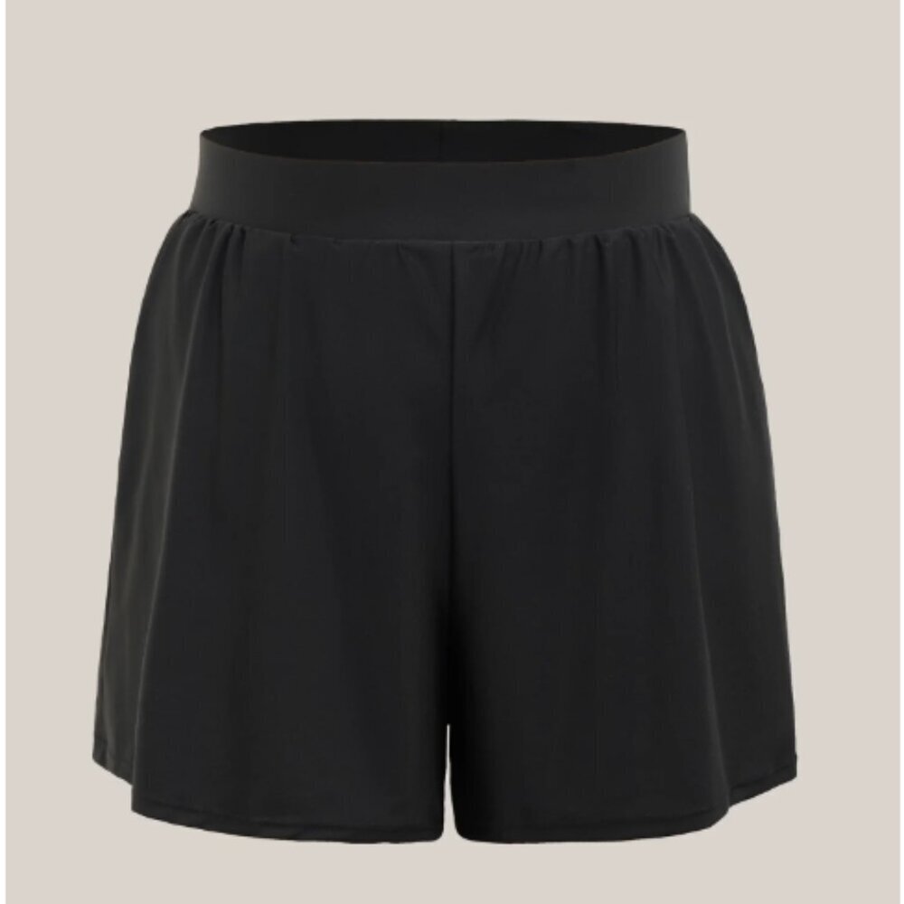Women’s Black Swim Short - Elastic Waist